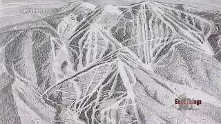 Meet the artist that hand painted mountain resort maps