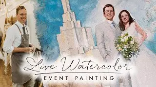◈ Live Wedding Painting ◈ Winter Watercolor Wedding