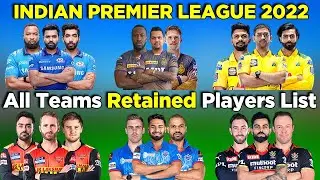 IPL 2022 | All Teams Retained Players List | All Teams Retain Player List For IPL 2022