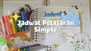 Cara Membuat Jadwal Pelajaran yang Simple dan Menarik✨☁️ | Indonesia