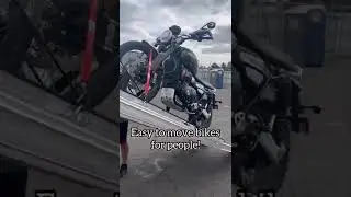 Who needs a trailer when you have a deck!!! #truckbossdecks #Triumph #motorcycle #harleydavidson