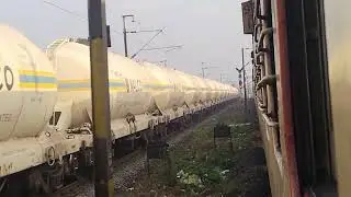 | Onboard 58506 VSKP-GNPR Passenger Parallel Overtakes WAG-9 Hauling BTAP Wagons | Indian Railways |