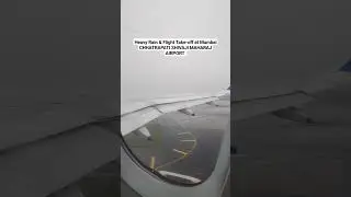 Heavy Rain - Smooth take-off by Indigo Airlines #travel #mumbai #airplane #indigo