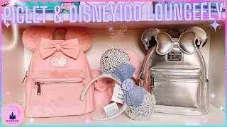 Disney 100 Platinum Ears & Loungefly Mini Backpack Unboxing Piglet Pink Merchandise ShopDisney Haul
