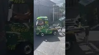Meet Knox the 6 year old with a custom made tiny skip loader!