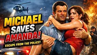 GTA 5 Michael saves Amanda from Police 🚨👮&zwj;♂️