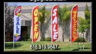 store front signs, store front advertising flags