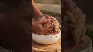 Lula Kebab - very simple and delicious. Outdoor ASMR grill cooking