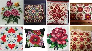 Beautiful and stylish cross stitch cushion designs #unique new pillows covers ideas