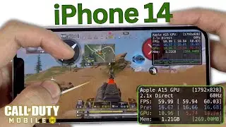 iPhone 14 Call of Duty Mobile Gaming review CODM | FPS & Battery Drain test