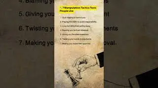 🎭 7 Manipulation Tactics Toxic People Use #Psychology #ToxicRelationships #MindGames#psychology