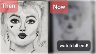 drawing Harley Quinn | Margot Robbie | recreating old drawing | timelapse