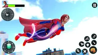 Superhero Flying Light Speed Super Girl City Rescue Games - Android Gameplay