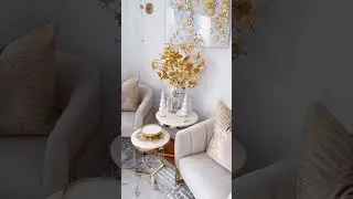 We love the elegant gold and white