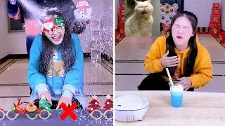 Who Got The Ultimate Punishment In The Snowball Blind Box? #Funnyfamily #Partygames