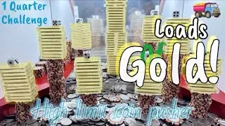 1 Quarter Challenge $100,000 Buy in High Limit Coin Pusher
