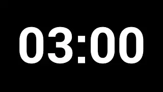 3 Minute Countdown Timer | Minimal | No Music | 4K 60FPS