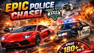 Can I  Escape From GTA 5 Police | GTA 5 POLICE CHASE | GRAND THEFT AUTO 5 GAMEPLAY #1