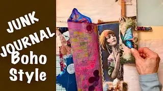 Boho Magazine Spine Journal | Junk Journal Page Ideas