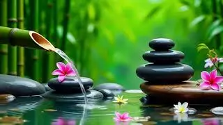 Relaxation Piano and Bamboo Water Sounds 🌿 Deep Sleep, Meditation & Healing Music, Calm Piano Music