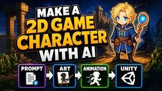 Make a 2D Game Character with AI — Prompt → Art → Animation → Unity