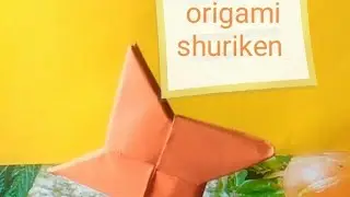 Tutorial on how make a shuriken paper origami, 🤔 easy and simple origami.. 