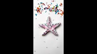 Starfish Decorated Sugar Cookie! ⭐ #cookiedecorating #shorts