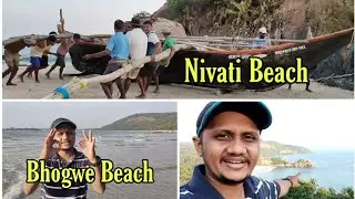 Crystal clear water like swimming pool in Bhogwe and Nivati Beach || Chipi Airport