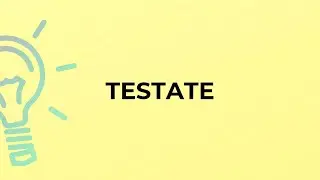 What is the meaning of the word TESTATE?