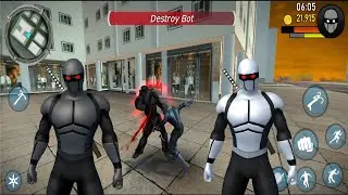 Destroy Bot Boss Battle | Evil Ninja Rope Hero | Android Gameplay | #parat9