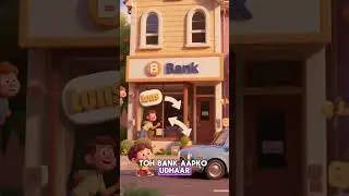 What is Bank? 🏦 Bank Explained in Hindi | Finance Gyan Adda #shorts #shortvideo #short #cartoon #1k