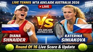 Diana Shnaider Vs Katerina Siniakova 🎾LIVE TENNIS WTA Adelaide Australia 2026 🎾Round Of 16