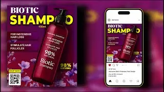 Biotic Shampoo Post Design  in CorelDRAW | Professional Product Poster Design | Graphic Design