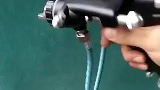 nano chrome painting dual head pneumatic spray gun working video