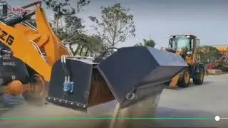 MYZG [Actrual work]  wheel loader with sweeper
