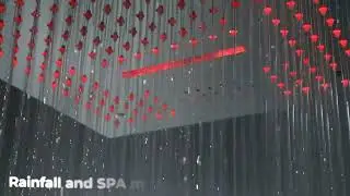 Concealed Music Shower Head Remote Control Colors LED Light