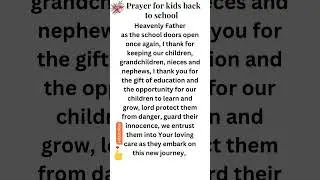 Prayer for our kids this school term pt1 #prayer #god #shorts #church