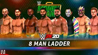 WWE 2K20 8 Man Money In The Bank Ladder Match Gameplay