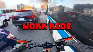 First Work Commute On The TRBK-M2 With The Full 10,000W Back POV 