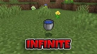 Infinite Water Source With ONE Water Block!! (MINECRAFT)