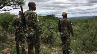 Out on foot patrol with the Anti-Poaching Unit