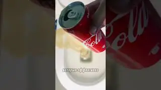 Cleaning the toilet with Coca-Cola