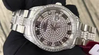 Oniss  Paris Crystal Accented Stainless Steel Men&rsquo;s Watch