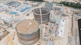 Montaż dachu - terminal #PolimeryPolice / Roof Air Raising - HST #PolimeryPolice