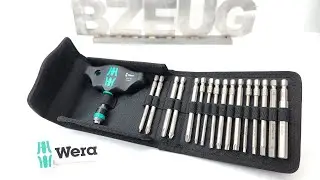 Набор Wera KK 400 с Т-образной рукояткой и битами 89 мм.
