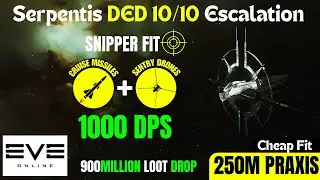 How to Run a Serpentis Fleet Shipyard | Serpentis DED 10/10 | Escalation | Praxis Fit | Cheap Fit