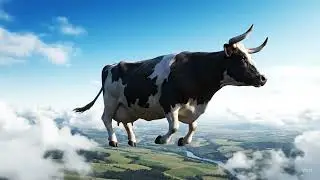 Flying cow #cow