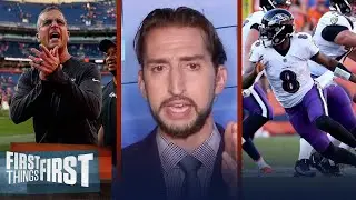 Ravens going for rushing record was disrespectful to the Broncos &mdash; Nick | NFL | FIRST THINGS FIRST