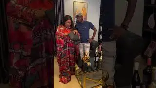 Moment  Mide Martins carried her husband off the floor for gifting her notes of foreign currency.
