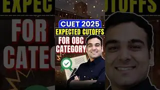 CUET Expected Cutoffs OBC Category✅️🔥 #shorts